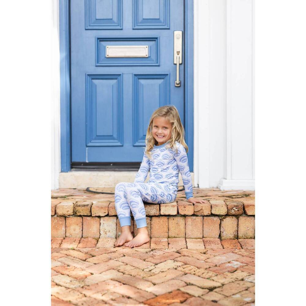 NEW SAIL TO SABLE kids shell pajamas in blue